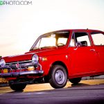 red vintage Honda